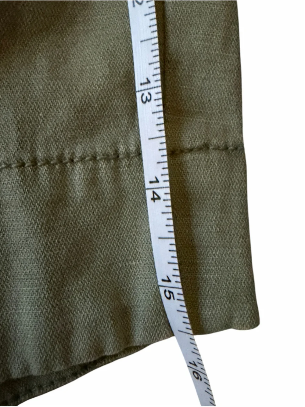 Women's Joie High Waist Shorts Size S Cotton Linen Green